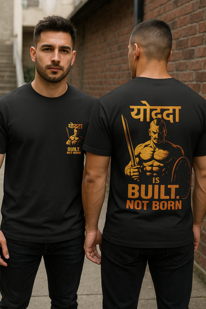 Black Oversized Printed T-Shirt (Unisex)