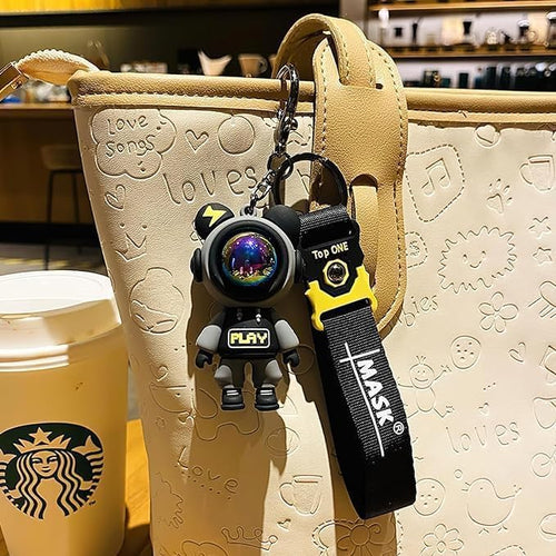 Astronaut 3D Miniature Keyring (Black)
