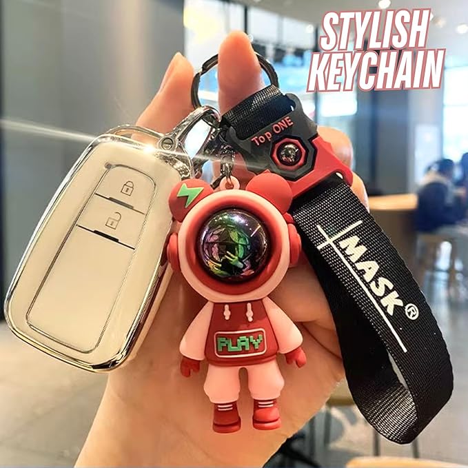 Astronaut 3D Miniature Keyring (Red)