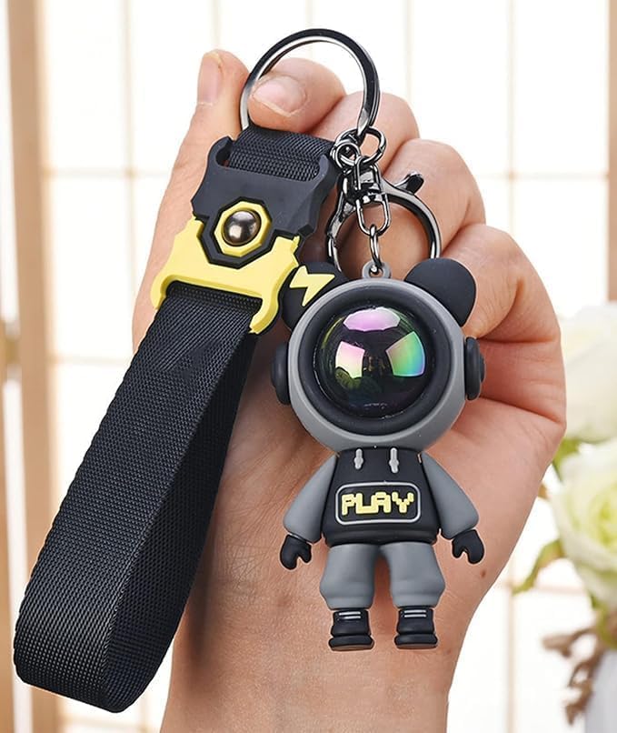 Astronaut 3D Miniature Keyring (Black)