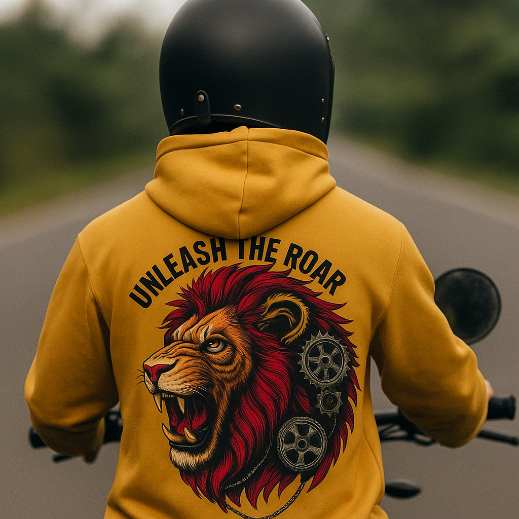 Unisex Bikers Hoodie Back Print (100% Cotton, 300GSM)