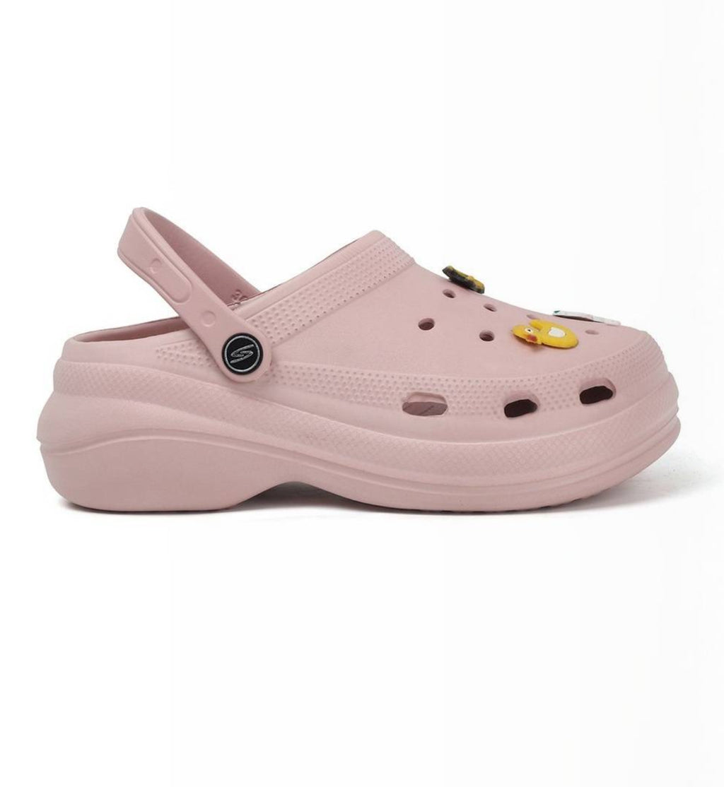 Quirky High Clogs for Women (Nude)