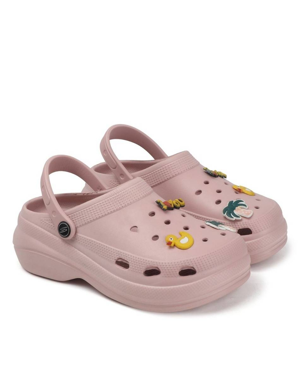 Quirky High Clogs for Women (Nude)