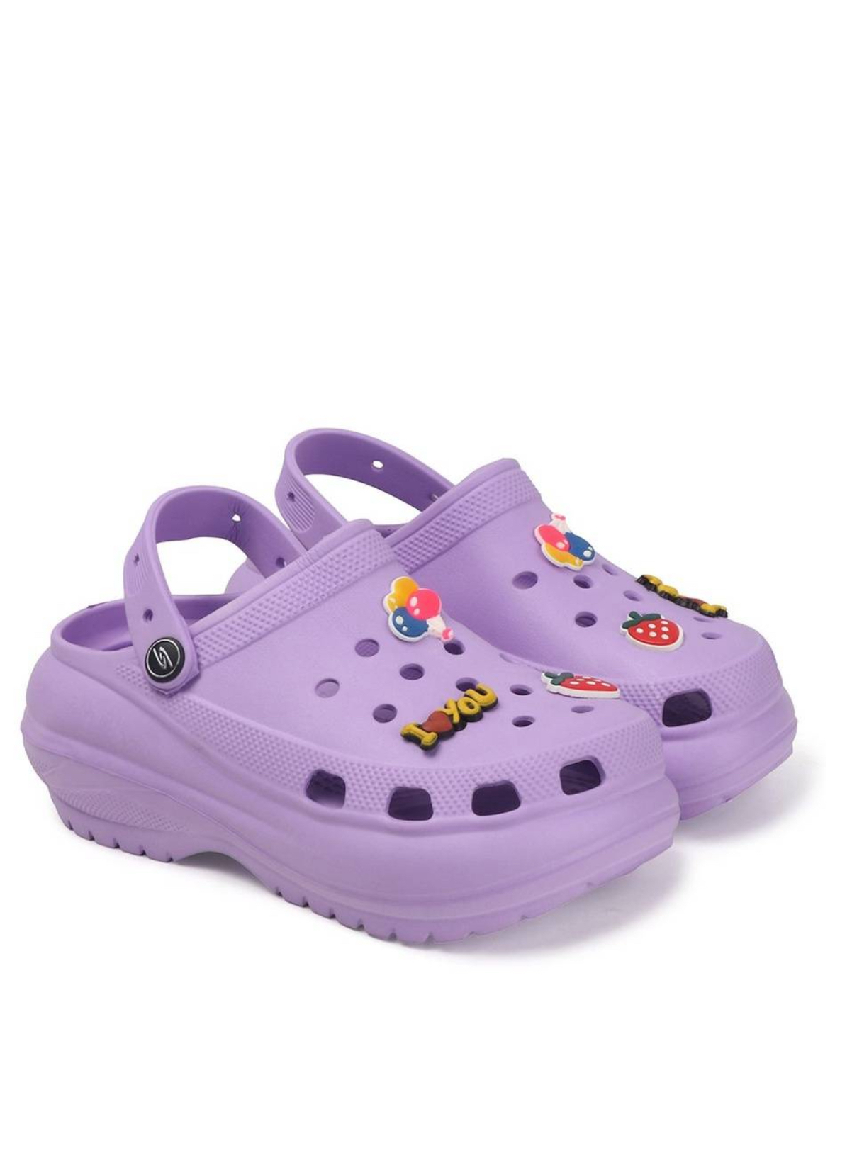 Quirky Height Clogs for Women (Purple)