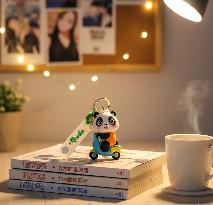 Panda 3D Miniature Keyring